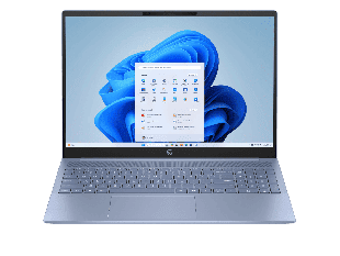 HP OmniBook 5 LaptopAI 16-af1000nx - 16-inch (40.64 cm) - Sky blue aluminum (C20VTEA#A2N) - Center facing