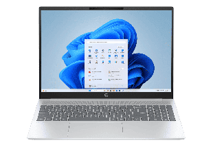 HP OmniBook 5 LaptopAI 16-af1001nx - 16-inch (40.64 cm) - Glacier silver aluminum (C20VWEA#A2N) - Center facing