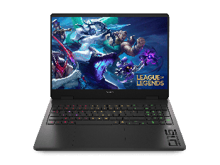 OMEN Slim Gaming Laptop 16-an0000nx - 16" - شعار بلون كرومي أسود، أسود ظلِّي (C22K6EA#A2N) - Center facing