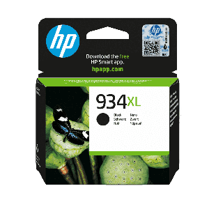 HP 934XL High Yield Black Original Ink Cartridge (C2P23AE#BGX) - Center facing