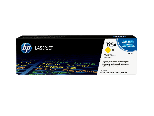 HP 125A Yellow Original LaserJet Toner Cartridge (CB542A) - Center facing