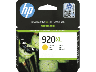 HP 920XL High Yield Yellow Original Ink Cartridge (CD974AE#BGX) - Center facing