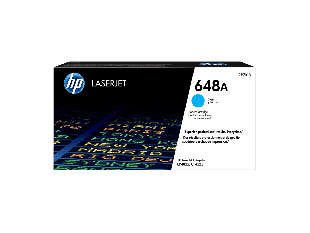 HP 648A Cyan Original LaserJet Toner Cartridge (CE261A) - Center facing