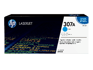 HP 307A Cyan Original LaserJet Toner Cartridge (CE741A) - Center facing