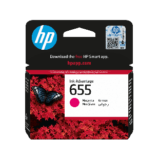HP 655 Magenta Original Ink Advantage Cartridge (CZ111AE#BHL) - Center facing