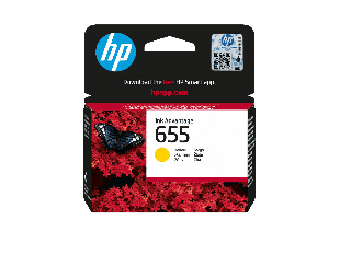 HP 655 Yellow Original Ink Advantage Cartridge (CZ112AE) - Center facing