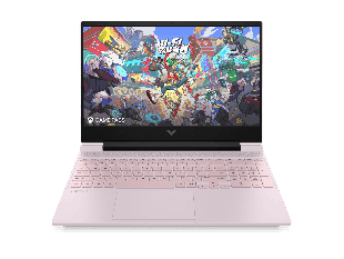 Victus Gaming Laptop 15-fa2010nx - 15.6" - Powder pink, chrome logo (D2JP9EA#A2N) - Center facing