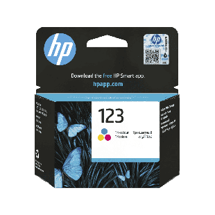 HP 123 Tri-color Original Ink Cartridge (F6V16AE) - Center facing
