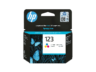 HP 123 Tri-color Original Ink Cartridge (F6V16AE) - Center facing