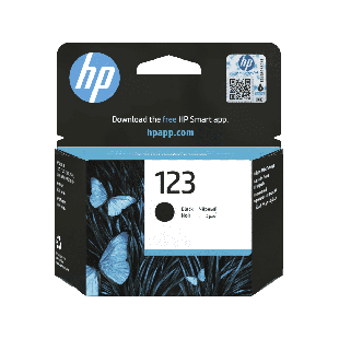 HP 123 Black Original Ink Cartridge (F6V17AE) - Center facing