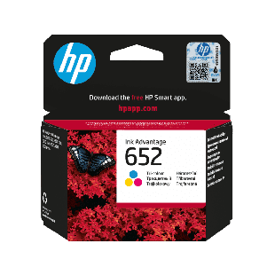 HP 652 Tri-color Original Ink Advantage Cartridge (F6V24AE#BHL) - Center facing