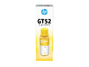 HP GT52 Yellow Original Ink Bottle (M0H56AE) - Center facing
