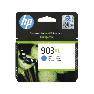 HP 903XL High Yield Cyan Original Ink Cartridge (T6M03AE#BGX) - Center facing