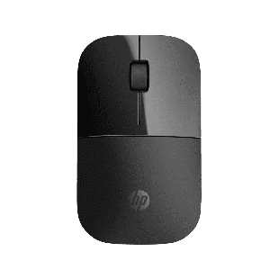HP Z3700 Black Wireless Mouse (V0L79AA#ABB) - Center facing