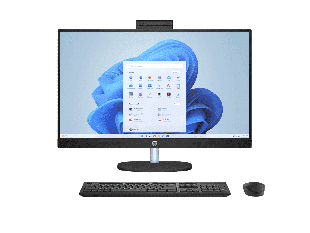 HP All-in-One Desktop AI 27-cr2000nx PC - 27-inch (68.58 cm) - Jet black (D81FZEA#A2N)