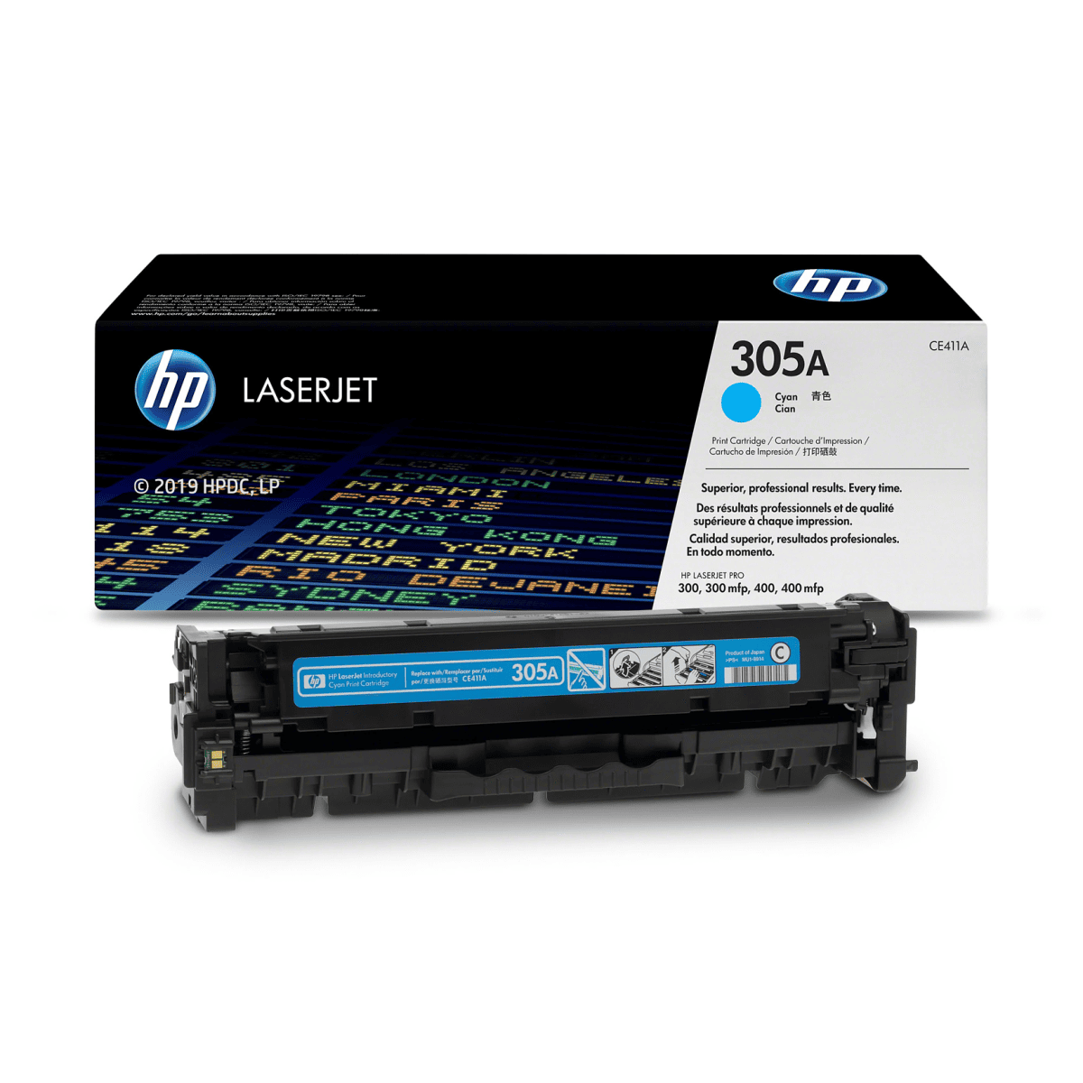 HP CE411A 305A Cyan LaserJet Toner Cartridge - 2600 pages