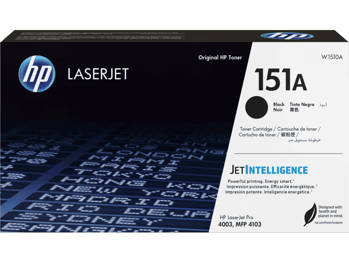Toner HP 151A W1510A Negro original para LaserJet Pro 4003 y MFP 4103
