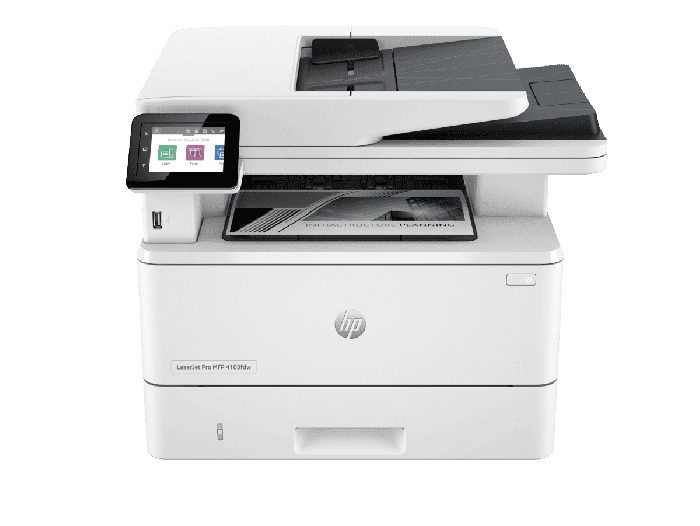 HP LaserJet Pro MFP 4103fdw Printer (2Z629A#B13) - Center facing