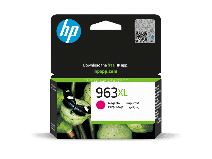 HP 963XL High Yield Magenta Original Ink Cartridge (3JA28AE) - Center facing