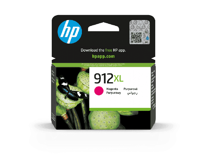 HP 912XL High Yield Magenta Original Ink Cartridge (3YL82AE) - Center facing