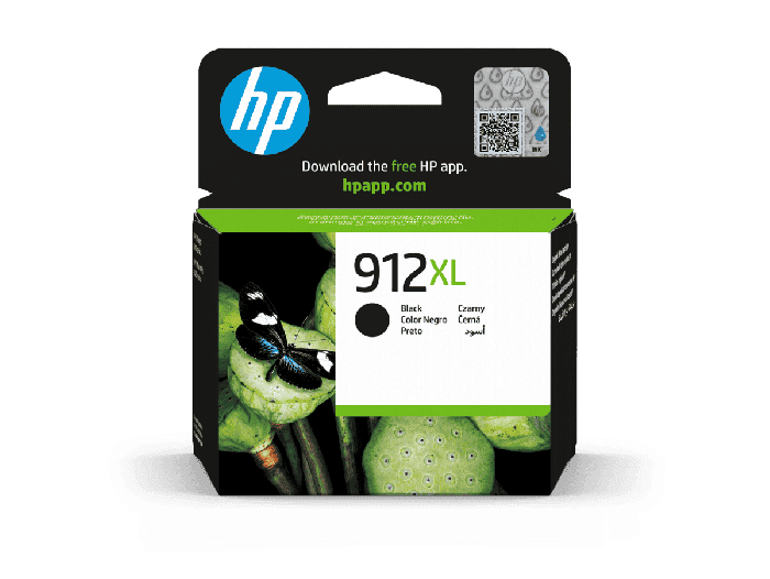 HP 912XL High Yield Black Original Ink Cartridge (3YL84AE) - Center facing