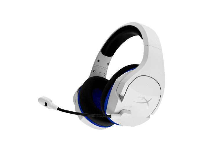 HyperX Cloud Stinger Core - Wireless Gaming Headset (White-Blue) - PS5-PS4 (4P5J1AA) - Center facing