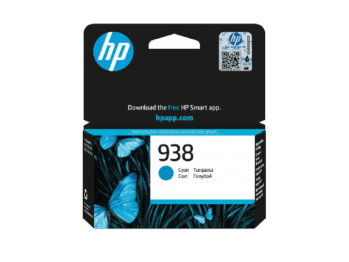 HP 938 Cyan Original Ink Cartridge (4S6X5PE)
