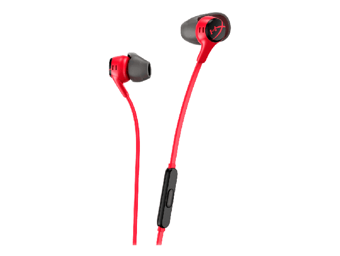 HyperX Cloud Earbuds II RED Gaming Earbuds with Mic (705L8AA) - Center facing