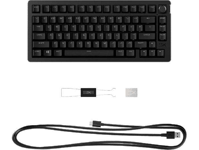 HyperX Alloy Rise Gaming Keyboard 75 (7G7A4AA#A2N) - Center facing