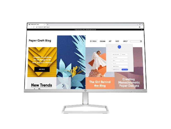 HP Series 5 23.8 inch FHD White Monitor  - 524sw - 23.8" (94C21AA#A2N)