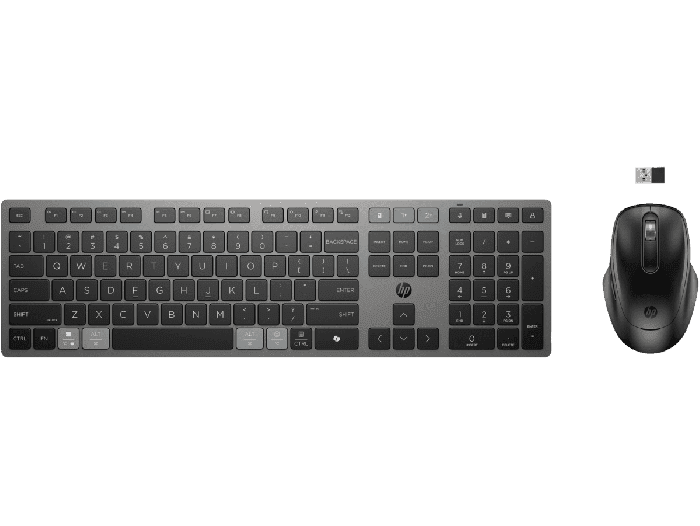 HP 725 Multi-Device Rechargeable Wireless Keyboard and Mouse Combo (9T5B0UT#ABV)