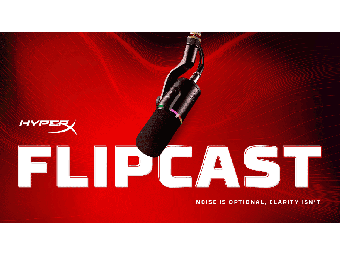 HyperX FlipCast - USB/XLR Dynamic Microphone (Black) (B2CM1AA) - Center facing