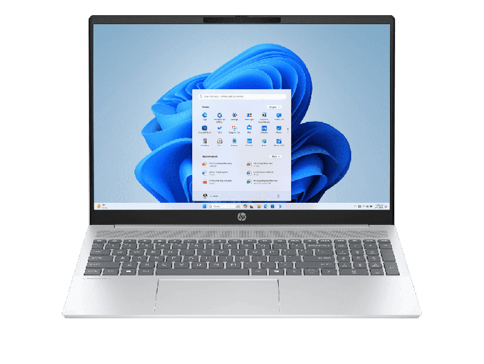 HP OmniBook 5 LaptopAI 16-af1005nx - 16-inch (40.64 cm) - Glacier silver aluminum (C20W0EA#A2N) - Center facing