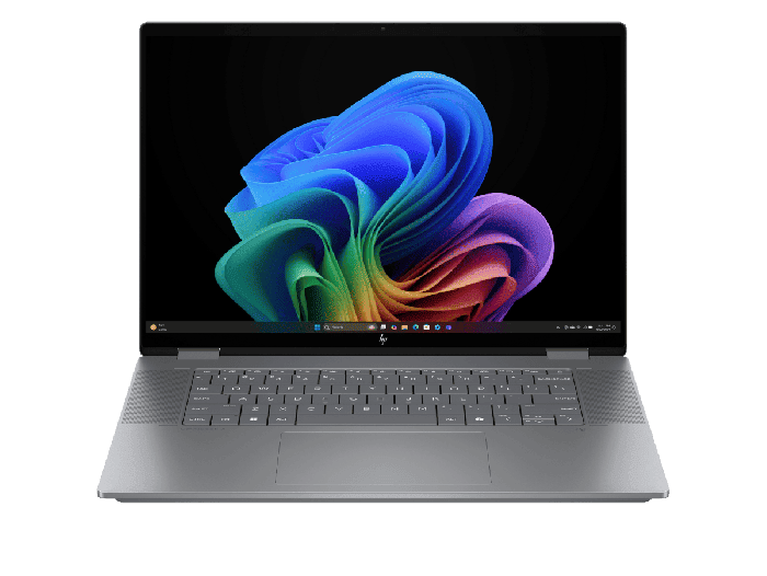 HP OmniBook X Flip 2-in-1 Laptop Next Gen AI 16-ar0001nx - 16-inch (40.64 cm) - Meteor silver aluminum (C20W3EA#A2N) - Center facing