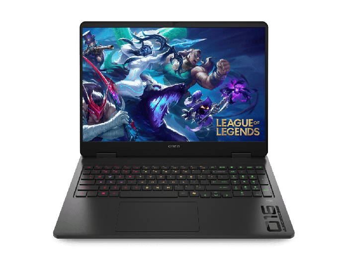OMEN Slim Gaming Laptop 16-an0000nx - 16" - شعار بلون كرومي أسود، أسود ظلِّي (C22K6EA#A2N) - Center facing