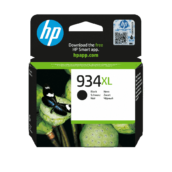 HP 934XL High Yield Black Original Ink Cartridge (C2P23AE#BGX) - Center facing