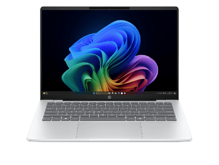 HP OmniBook 5 Laptop Next Gen AI 14-he0000nx - 14-inch (35.56 cm) - Glacier silver aluminum (C36C3EA#A2N) - Center facing