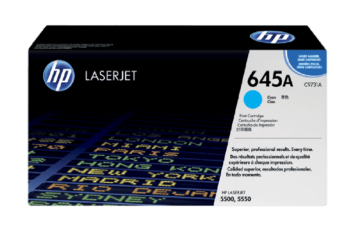 HP 645A Cyan Original LaserJet Toner Cartridge (C9731A)