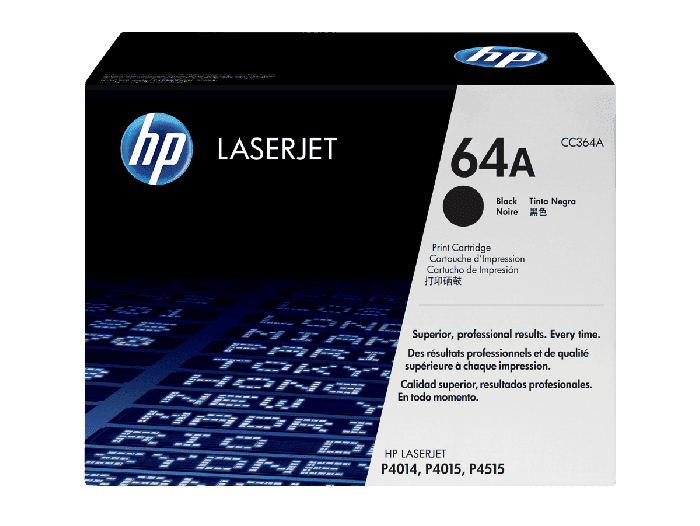 HP 64A Black Original LaserJet Toner Cartridge (CC364A) - Center facing