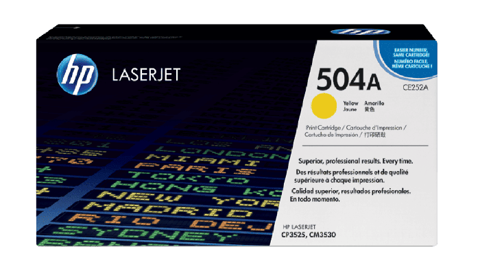 HP 504A Yellow Original LaserJet Toner Cartridge (CE252A)