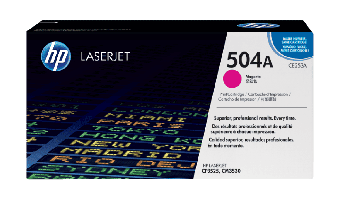 HP 504A Magenta Original LaserJet Toner Cartridge (CE253A)