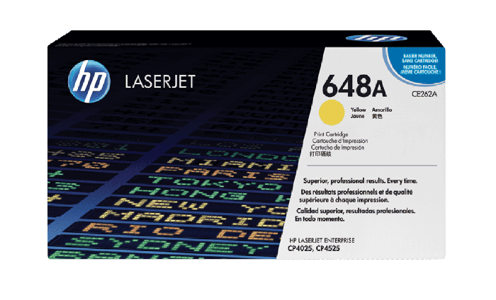 HP 648A Yellow Original LaserJet Toner Cartridge (CE262A)