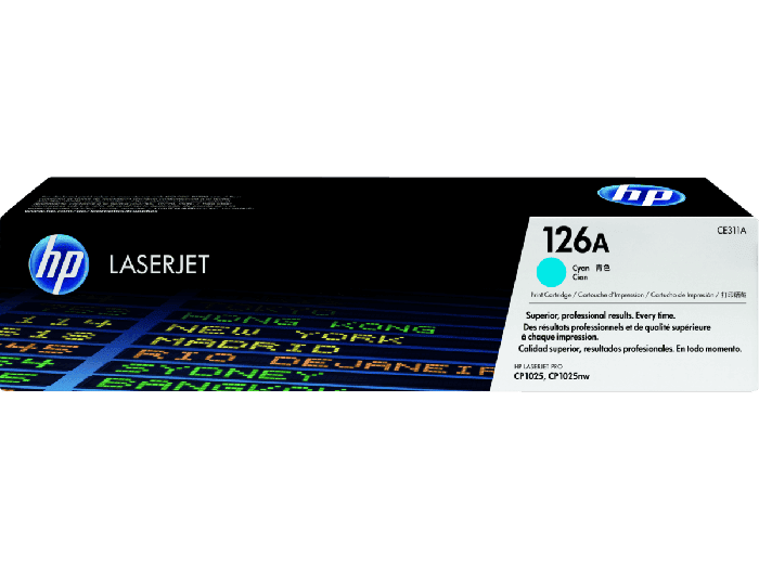 HP 126A Cyan Original LaserJet Toner Cartridge (CE311A)