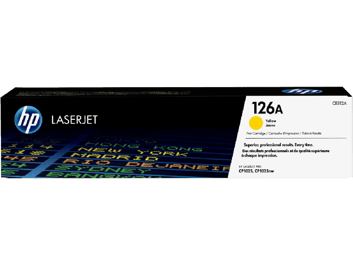 HP 126A Yellow Original LaserJet Toner Cartridge (CE312A)
