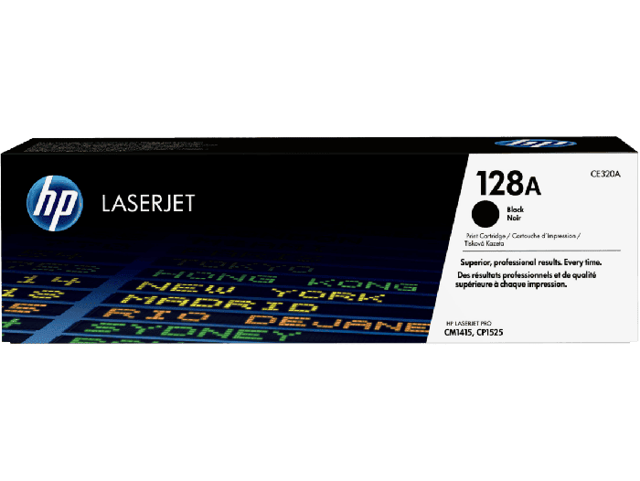HP 128A Black Original LaserJet Toner Cartridge (CE320A)