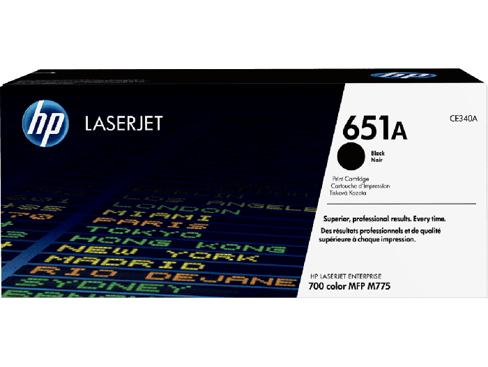 HP 651A Black Original LaserJet Toner Cartridge (CE340A)