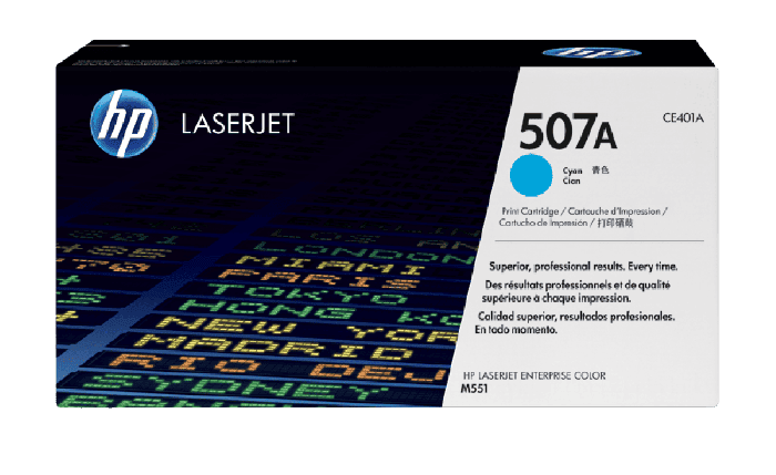 HP 507A Cyan Original LaserJet Toner Cartridge (CE401A)