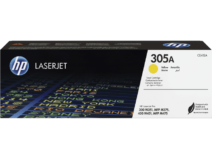 HP 305A Yellow Original LaserJet Toner Cartridge (CE412A)