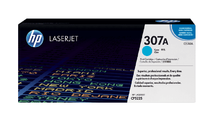 HP 307A Cyan Original LaserJet Toner Cartridge (CE741A)