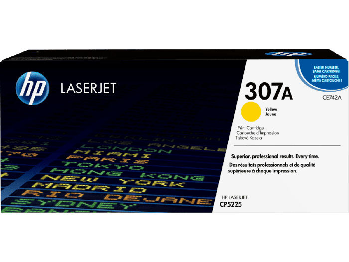 HP 307A Yellow Original LaserJet Toner Cartridge (CE742A)
